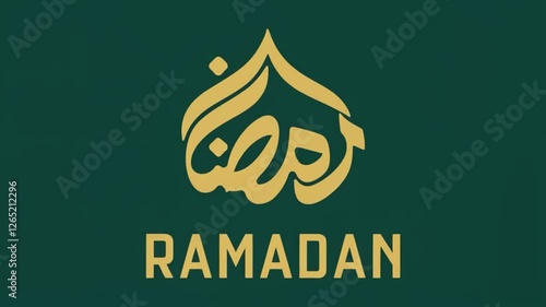 Ramadan Greeting Card: Teal Textured Background