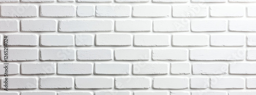 White brick wall texture background with clean and modern look, perfect for various design projects. This versatile surface adds touch of elegance and simplicity to any space