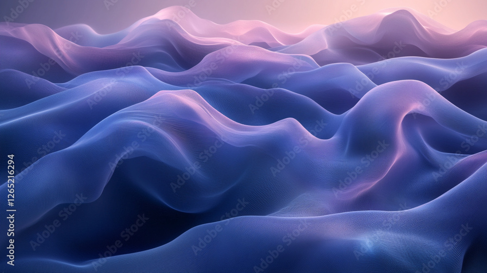 Obraz premium The image is a beautiful blue and purple ocean with waves