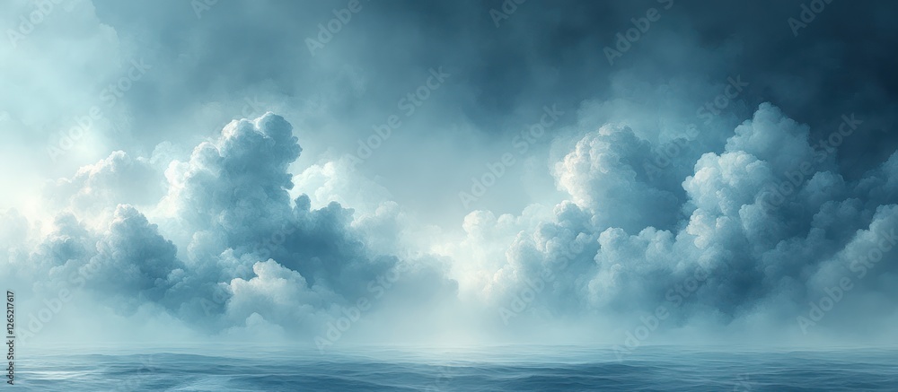 Obraz premium Dramatic sky over calm sea.