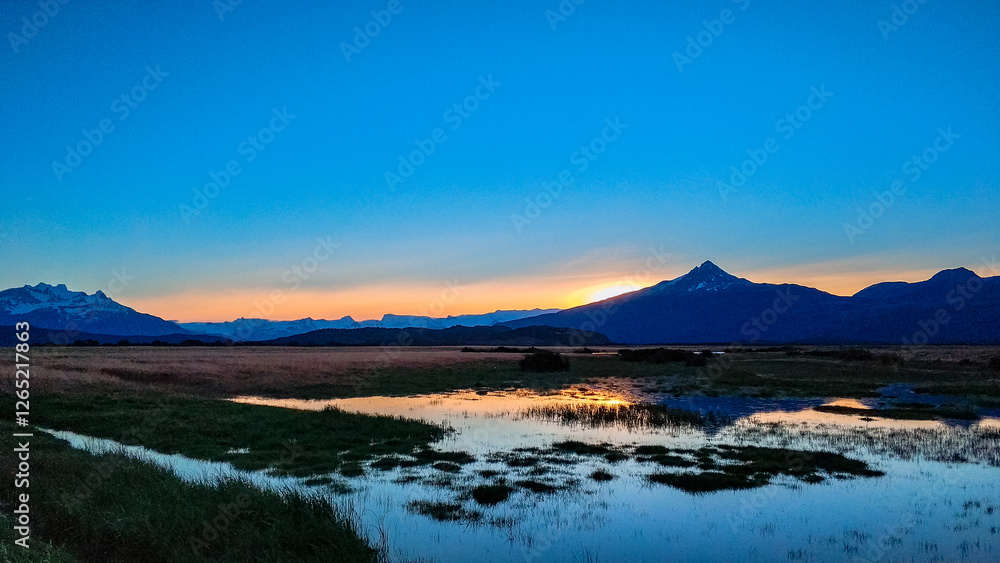 Naklejka premium Argentina's Bainai National Park - Park and glacier landscape