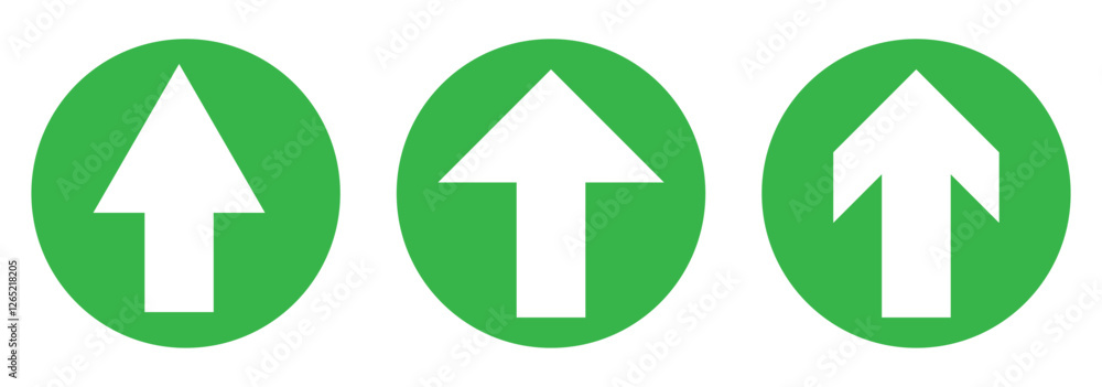 Up Arrow web element set vector. Collection of flat cursor arrows icon in round style. eps 10