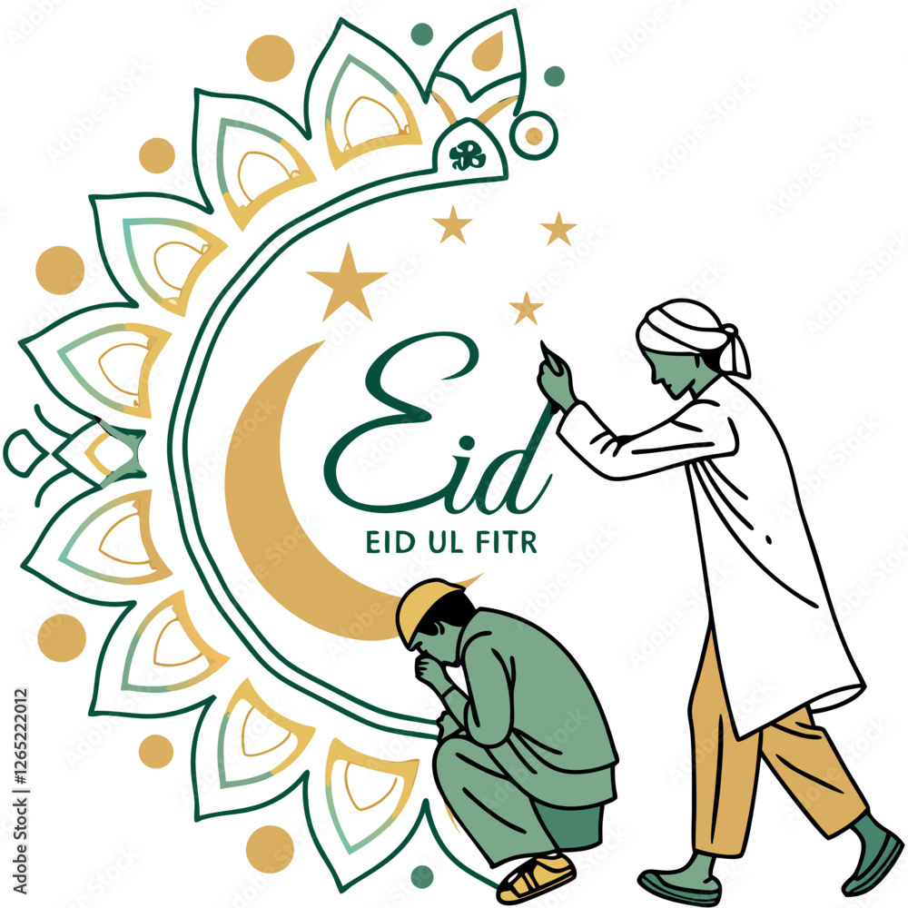Ramadan & Eid Mubarak vector illustration Ramadan & Eid Mubarak vector illustration