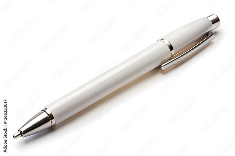 white pen mock up isolated on white background white pen mock up isolated on white background