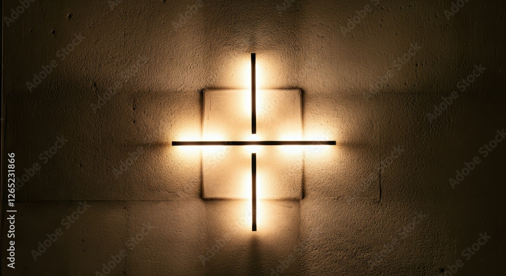 Naklejka premium Modern wall lamp with geometric design