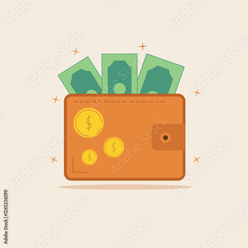 wallet money illustration