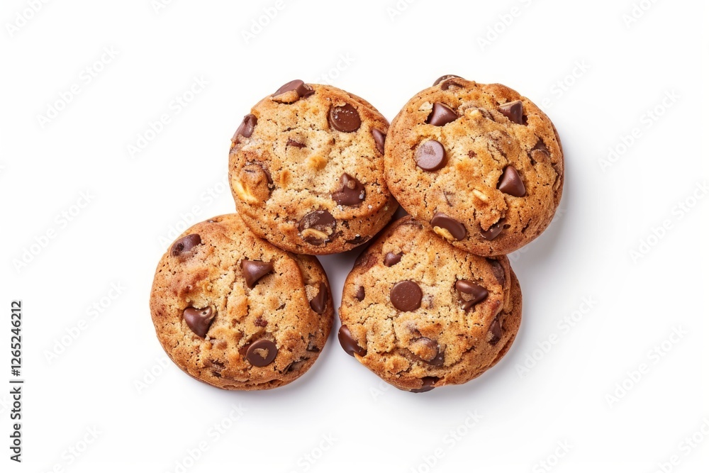 Nine crackle cookies isolated on white. AI generated Nine crackle cookies isolated on white. AI generated