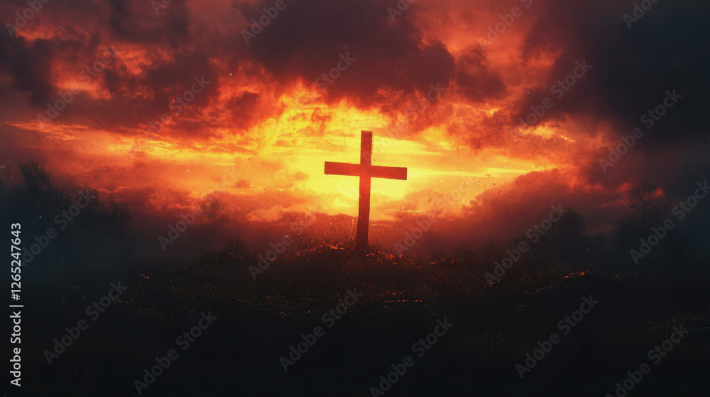 Fototapeta premium Good Friday, An important ritual of Good Friday is the taking out of the Holy Shroud