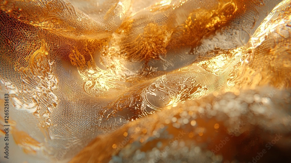 Elegant gold lace pattern, intricate design with delicate details, perfect for backgrounds or textiles, showcasing a luxurious and refined aesthetic. Elegant gold lace pattern, intricate design with delicate details, perfect for backgrounds or textiles, showcasing a luxurious and refined aesthetic.