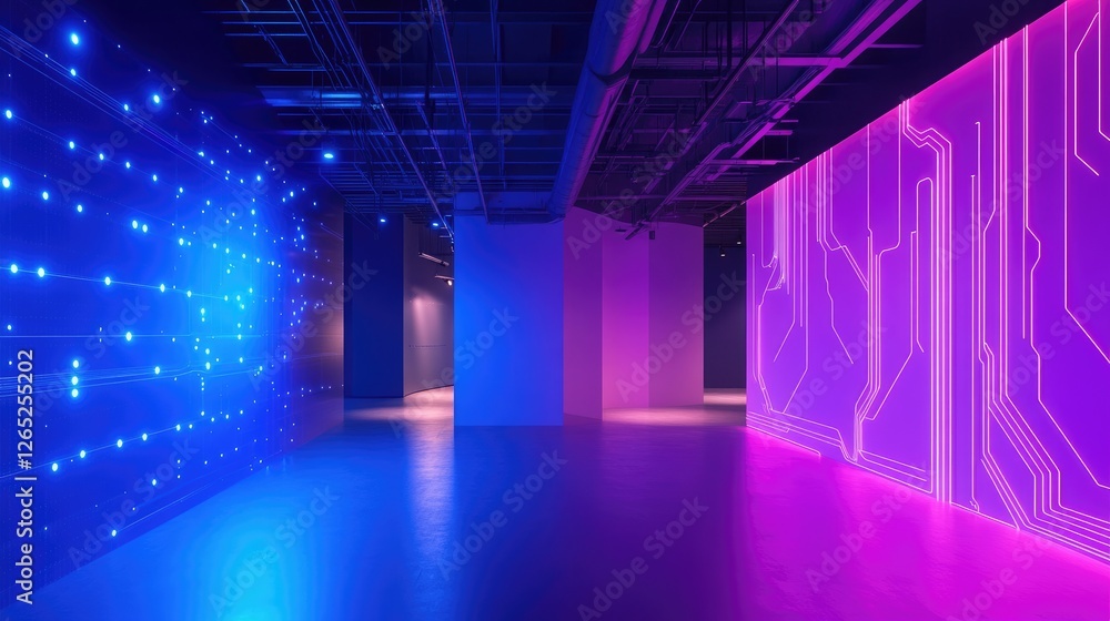Neon Lights Corridor: A Futuristic Immersive Experience Neon Lights Corridor: A Futuristic Immersive Experience