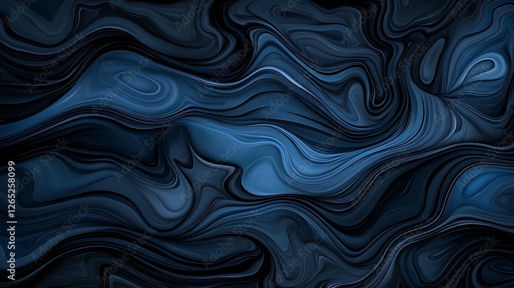 Abstract Deep Blue Swirling Digital Painting AI Generated Abstract Deep Blue Swirling Digital Painting AI Generated