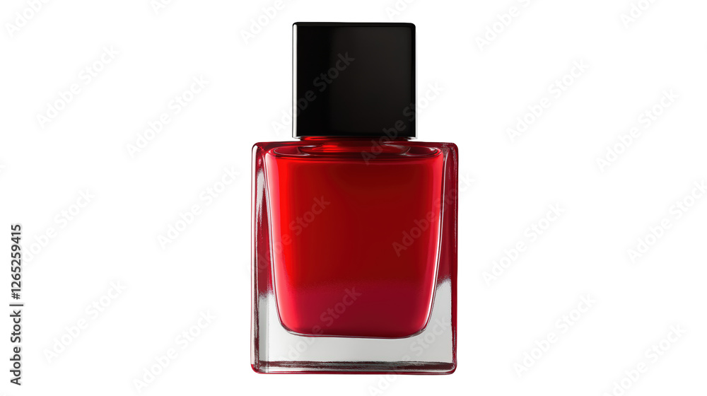 Red Nail Polish Bottle Studio Shot Product Image on transparent background Red Nail Polish Bottle Studio Shot Product Image on transparent background