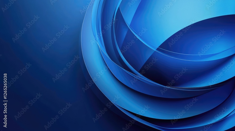 Obraz premium Abstract Blue Swirls: A Symphony of Shades and Curves