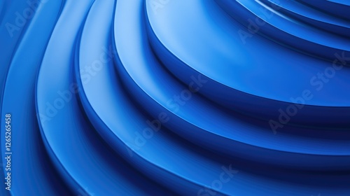 Abstract Blue Swirl: A Symphony of Curves and Shades