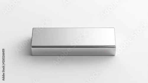 Wallpaper Mural Metallic Rectangular Box Mockup on White Background Torontodigital.ca