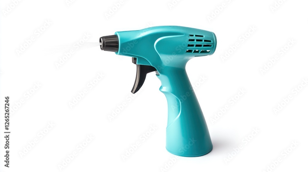 Teal cordless glue gun isolated on white Teal cordless glue gun isolated on white