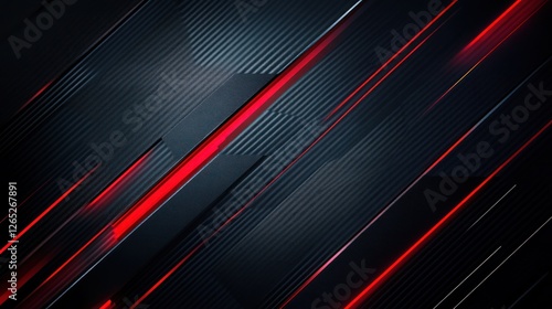Red streaks on dark tech background