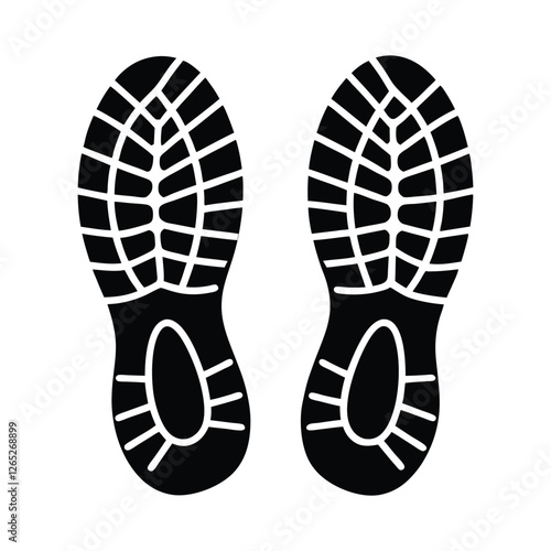 vector illustration of a foot prints