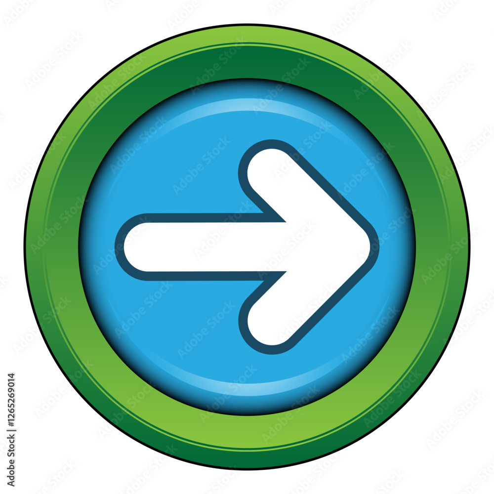 Sticker or sign showing the direction to take Sticker or sign showing the direction to take