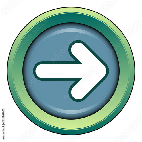 Sticker or sign showing the direction to take