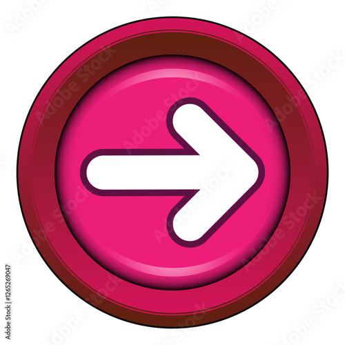 Sticker or sign showing the direction to take