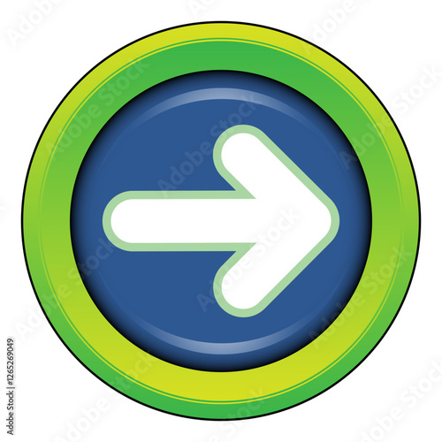 Sticker or sign showing the direction to take