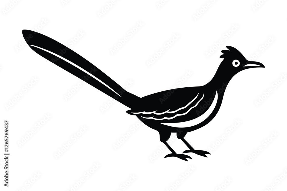 Fototapeta premium vector illustration of a roadrunner bird 