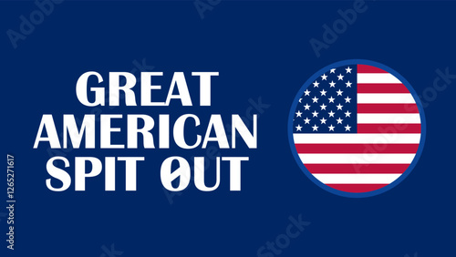 Great American Spit Out web banner design illustration 