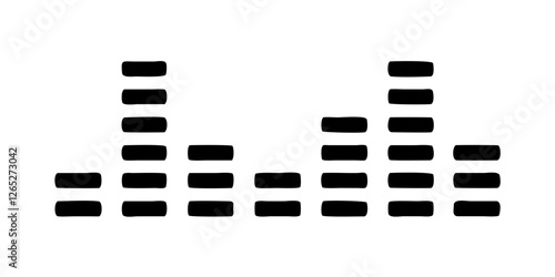 black and white sound equalizer