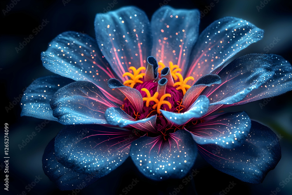 Glowing Zinnia Flower Close Up Glowing Zinnia Flower Close Up