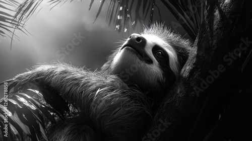 Wallpaper Mural Rainforest Sloth Resting, Tropical Sunlight Torontodigital.ca