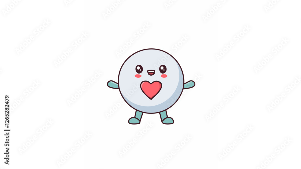 Obraz premium ボールのキャラクターのイラスト