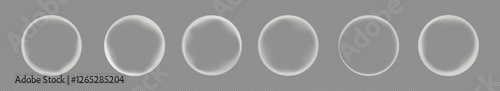 Bright white glowing circle frames with various light intensities and effects. Perfect for futuristic design elements, UI overlays, and abstract background compositions.