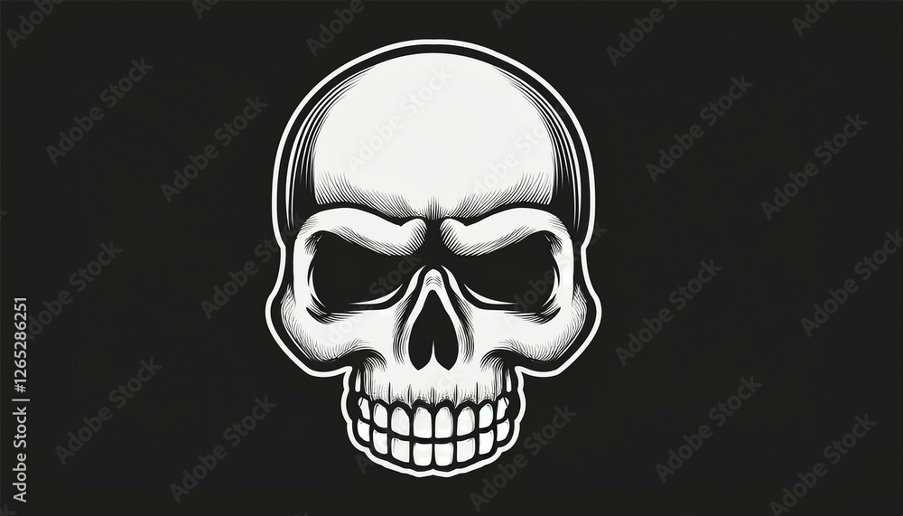 Skull vector icon. Death skull head, bones danger symbol. Horror, toxic poison, pirate game element design. perfect any project Skull vector icon. Death skull head, bones danger symbol. Horror, toxic poison, pirate game element design. perfect any project