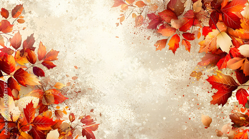 Autumn leaves falling natural landscape seasonal artwork colorful environment aesthetic viewpoint nature concept