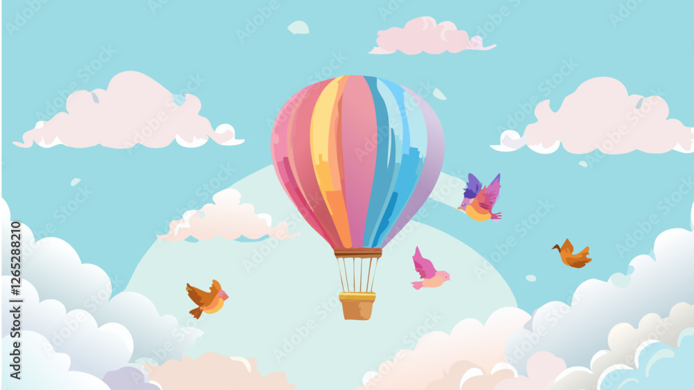 Obraz premium 気球のイラスト