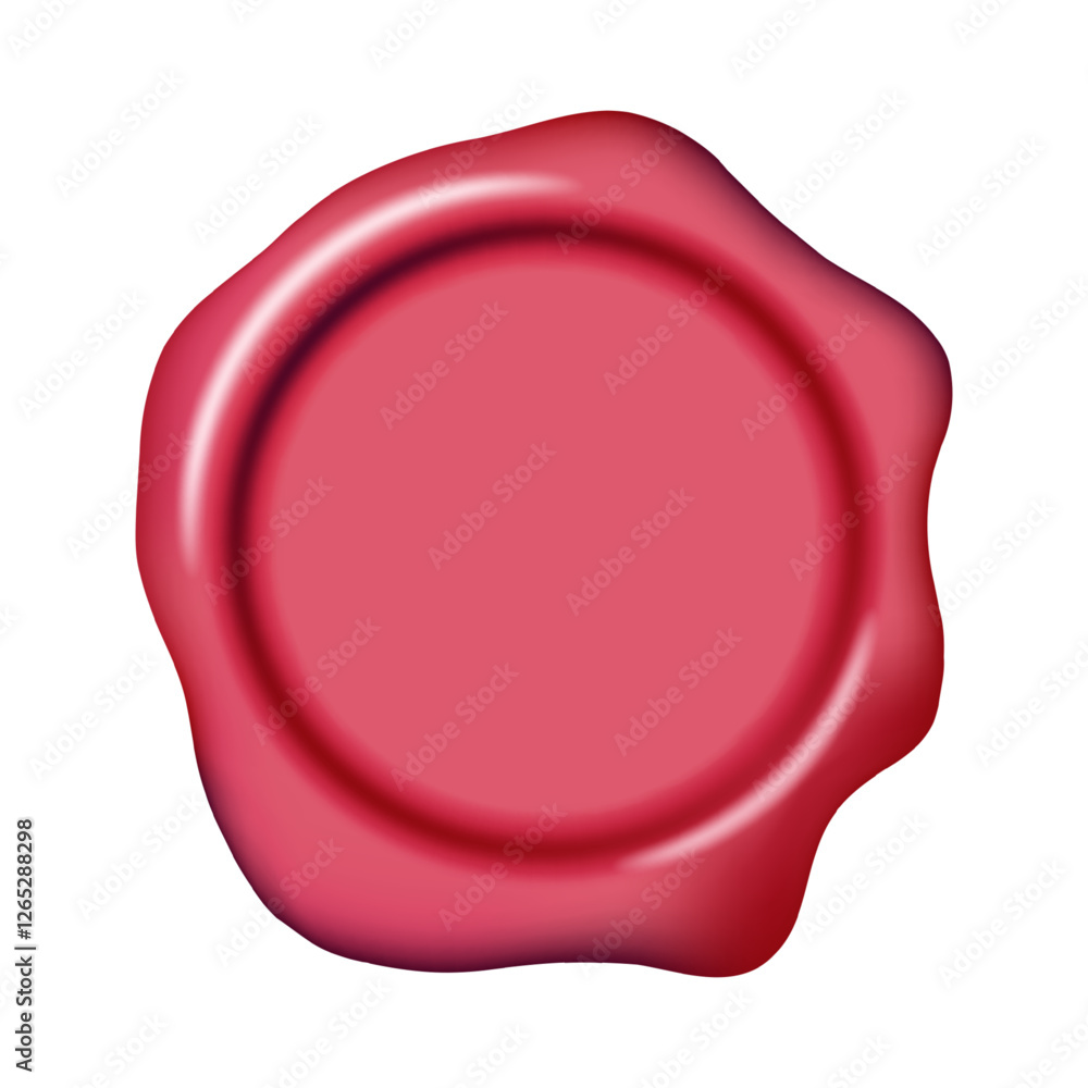 Wax seal stamp mockup. Pink color blank sealing wax stamp decorative element. Elegant vintage sign clip art for invitation, cards, letters, calligraphy design. 3d vector illustration. Wax seal stamp mockup. Pink color blank sealing wax stamp decorative element. Elegant vintage sign clip art for invitation, cards, letters, calligraphy design. 3d vector illustration.