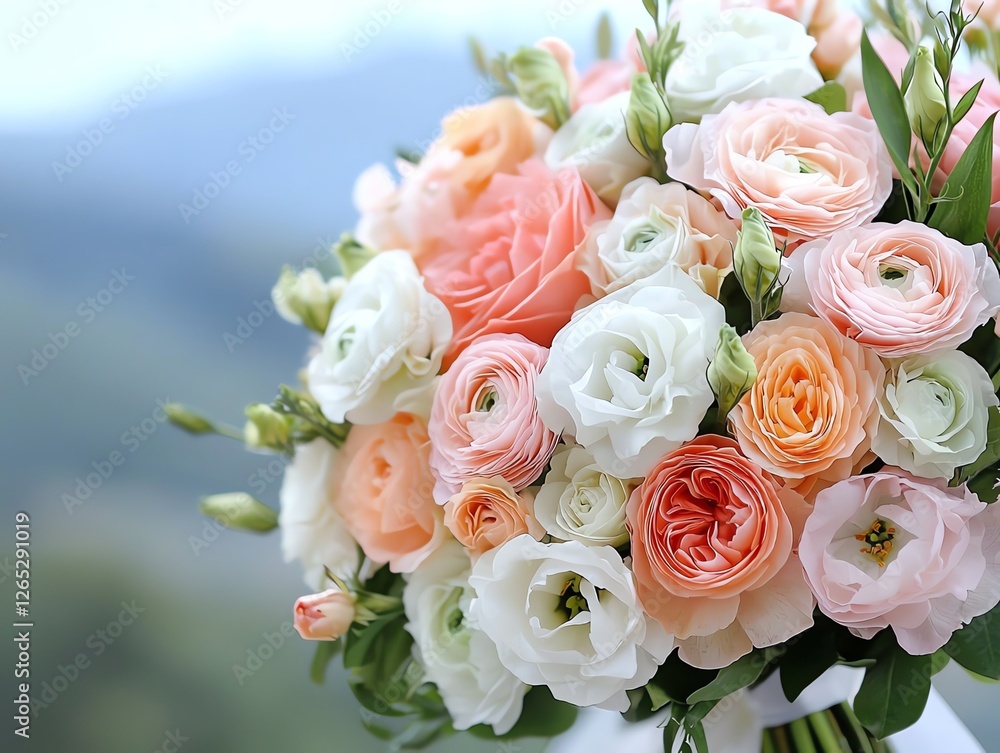 Pastel spring flower arrangements, delicate petals and soft hues adding elegance to the wedding decor Pastel spring flower arrangements, delicate petals and soft hues adding elegance to the wedding decor