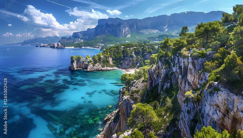 Obraz premium breathtaking view of the French Rivieras picturesque