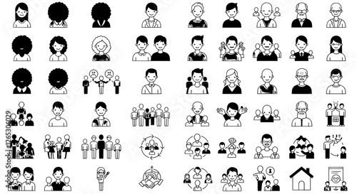 vector silhouettes of people