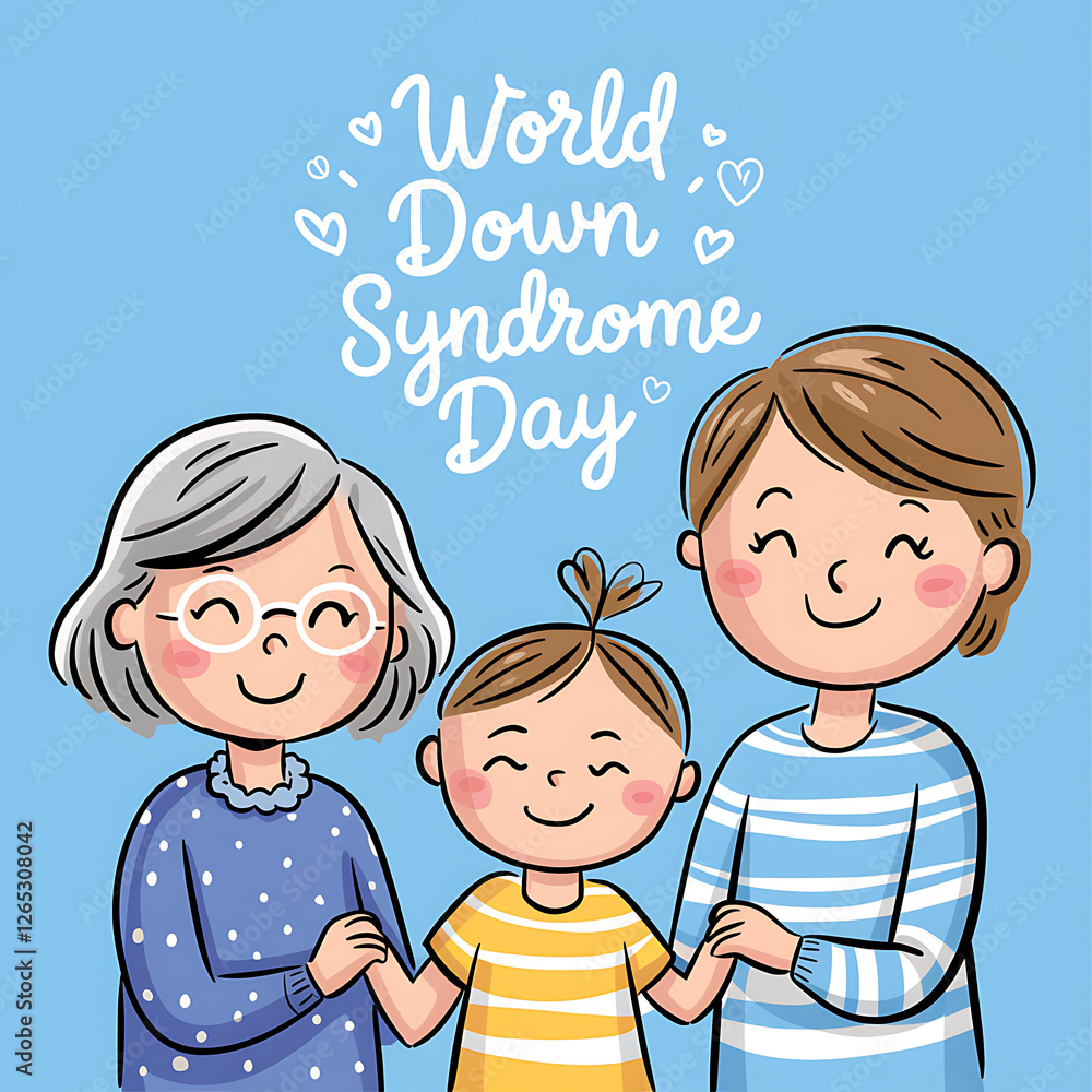 Down Syndrome Day, Celebrate. World Down Syndrome Day. with Joyful Festivities Down Syndrome Day, Celebrate. World Down Syndrome Day. with Joyful Festivities