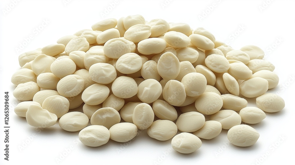 Isolated White Chocolate Drops on White Background for High Fidelity Stock Photo Use Isolated White Chocolate Drops on White Background for High Fidelity Stock Photo Use