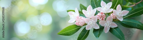 Delicate blossoms blooming in nature's garden close-up floral photography serene environment tranquil viewpoint