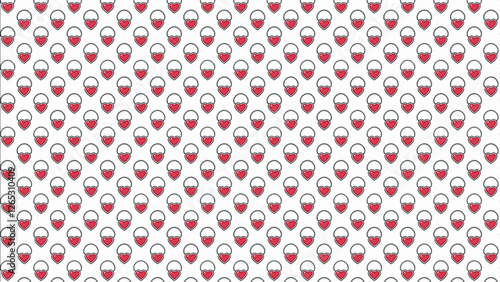 ハートのアクセサリーのイラスト、パターン