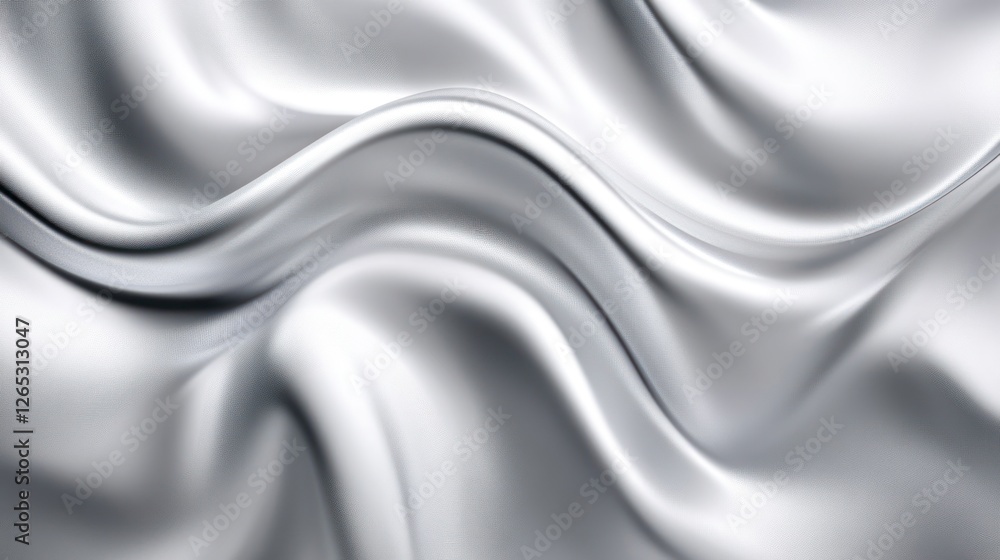 Fototapeta premium Silver Fabric Drape, Abstract Background, Texture