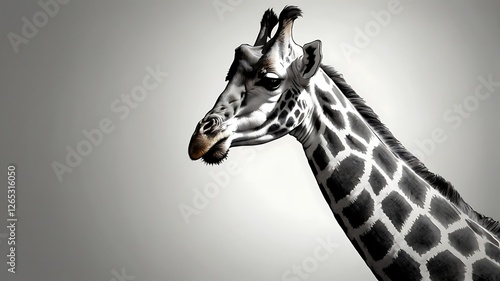 Hand drawn sketch giraffe