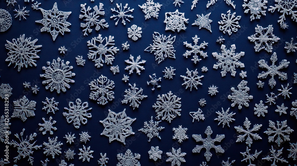 Silver snowflakes winter background design Silver snowflakes winter background design