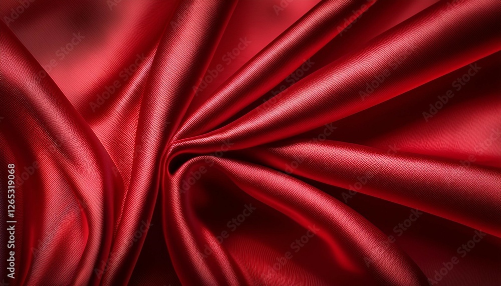 closeup of rich red satin fabric deep folds and soft curves showcase the luxurious texture and glossy sheen of the material closeup of rich red satin fabric deep folds and soft curves showcase the luxurious texture and glossy sheen of the material