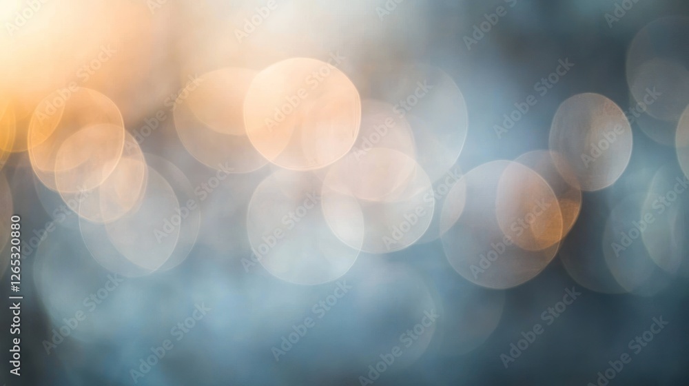 Obraz premium Golden bokeh sunset, blurred background