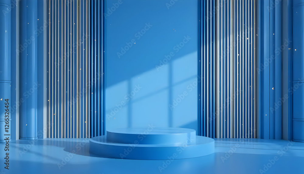 Obraz premium Serene Blue Minimalism